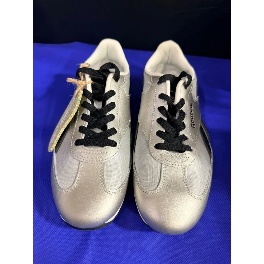 Reebok Royal Classic Jogger 3‎ Shoes Silver Black Women's Sz 8 Athletic Sneakers
